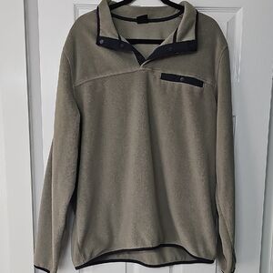 32 Degrees Olive Green Zip Pullover with Black Trim